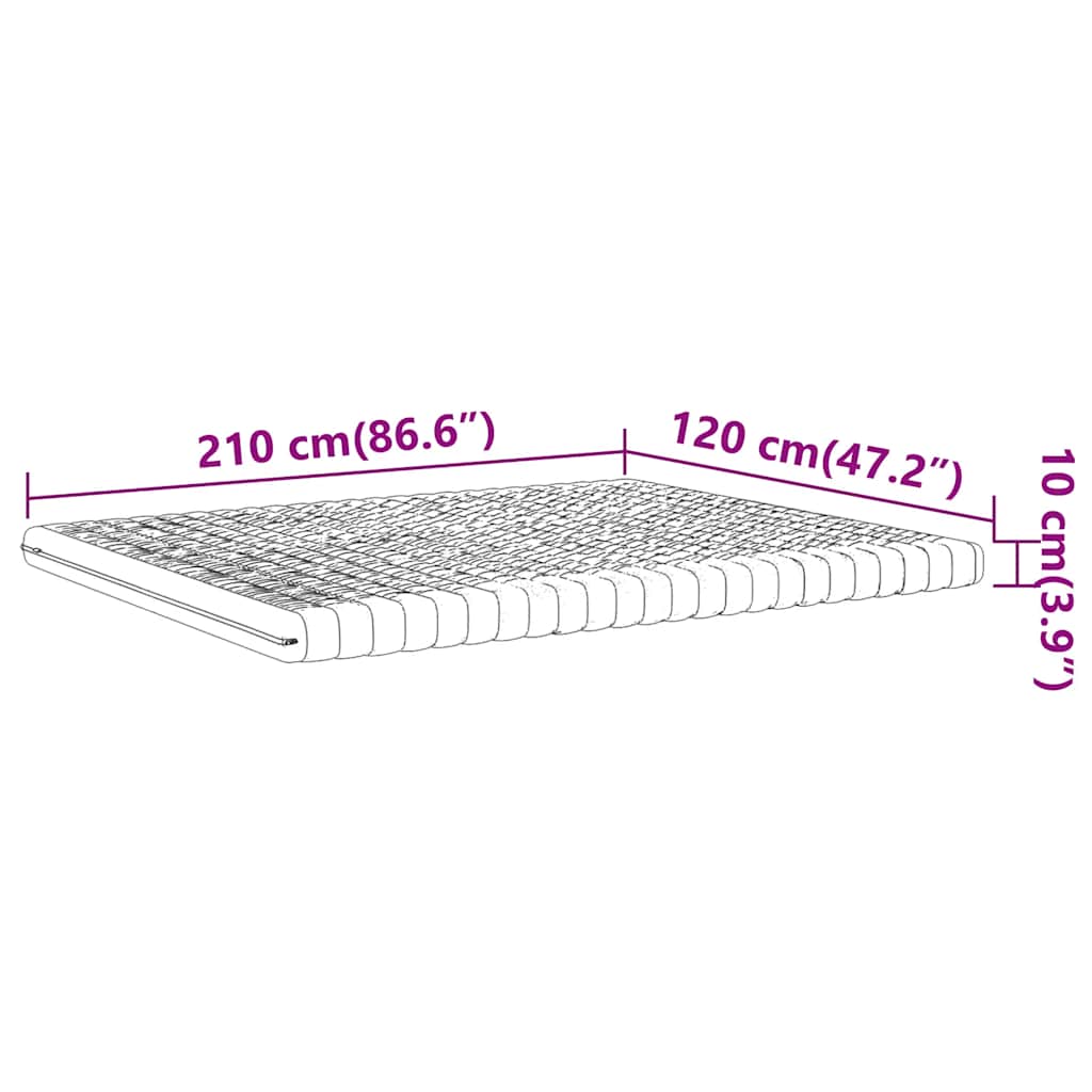 Matelas en mousse blanc 120x210 cm 7 zones dureté 20 ILD - XIOS