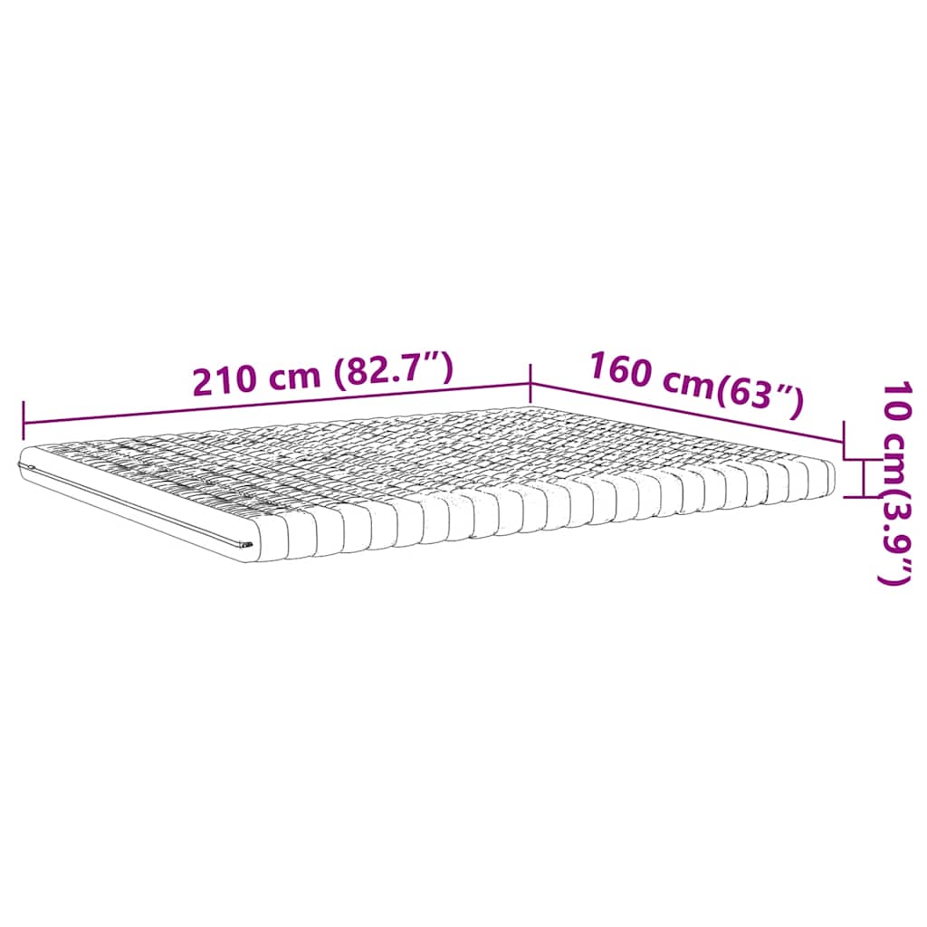 Matelas en mousse blanc 160x210 cm 7 zones dureté 20 ILD - XIOS