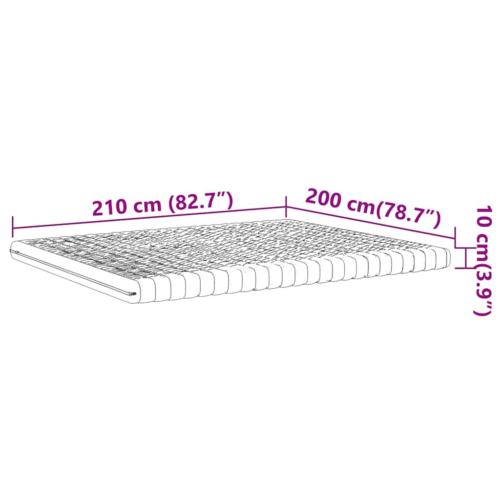 Matelas en mousse blanc 200x210 cm 7 zones dureté 20 ILD - XIOS