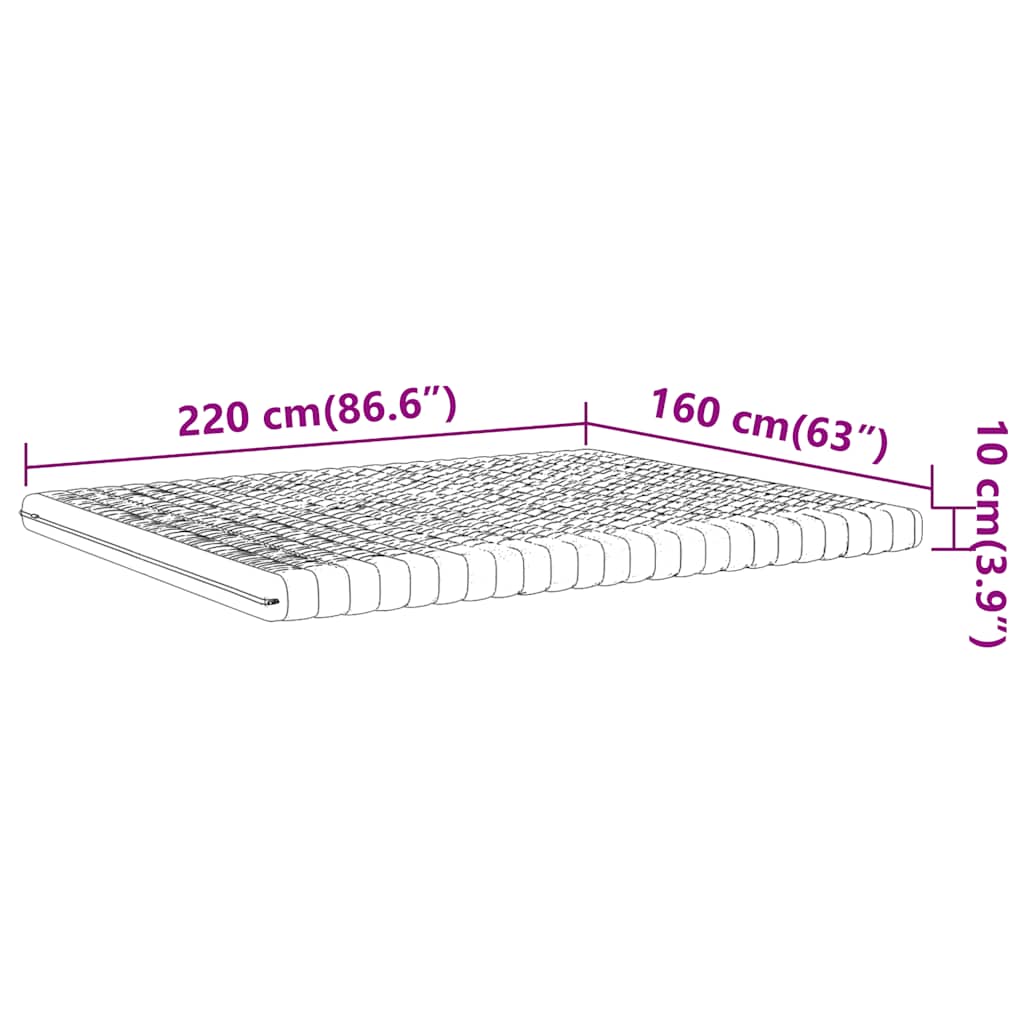 Matelas en mousse blanc 160x220 cm 7 zones dureté 20 ILD - XIOS
