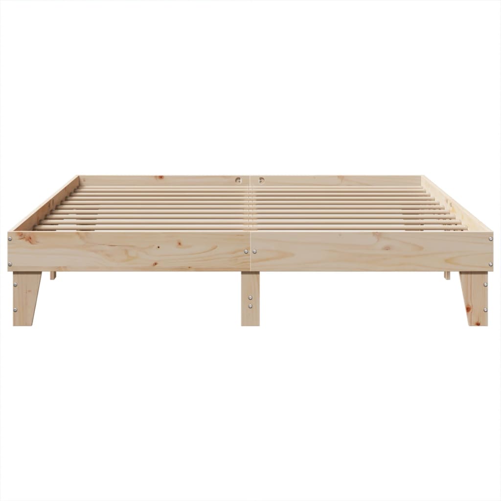 Cadre de lit sans matelas 200x200 cm bois massif de pin - XIOS