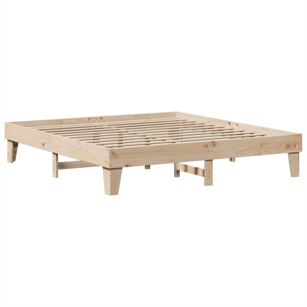 Cadre de lit sans matelas 200x200 cm bois massif de pin - XIOS