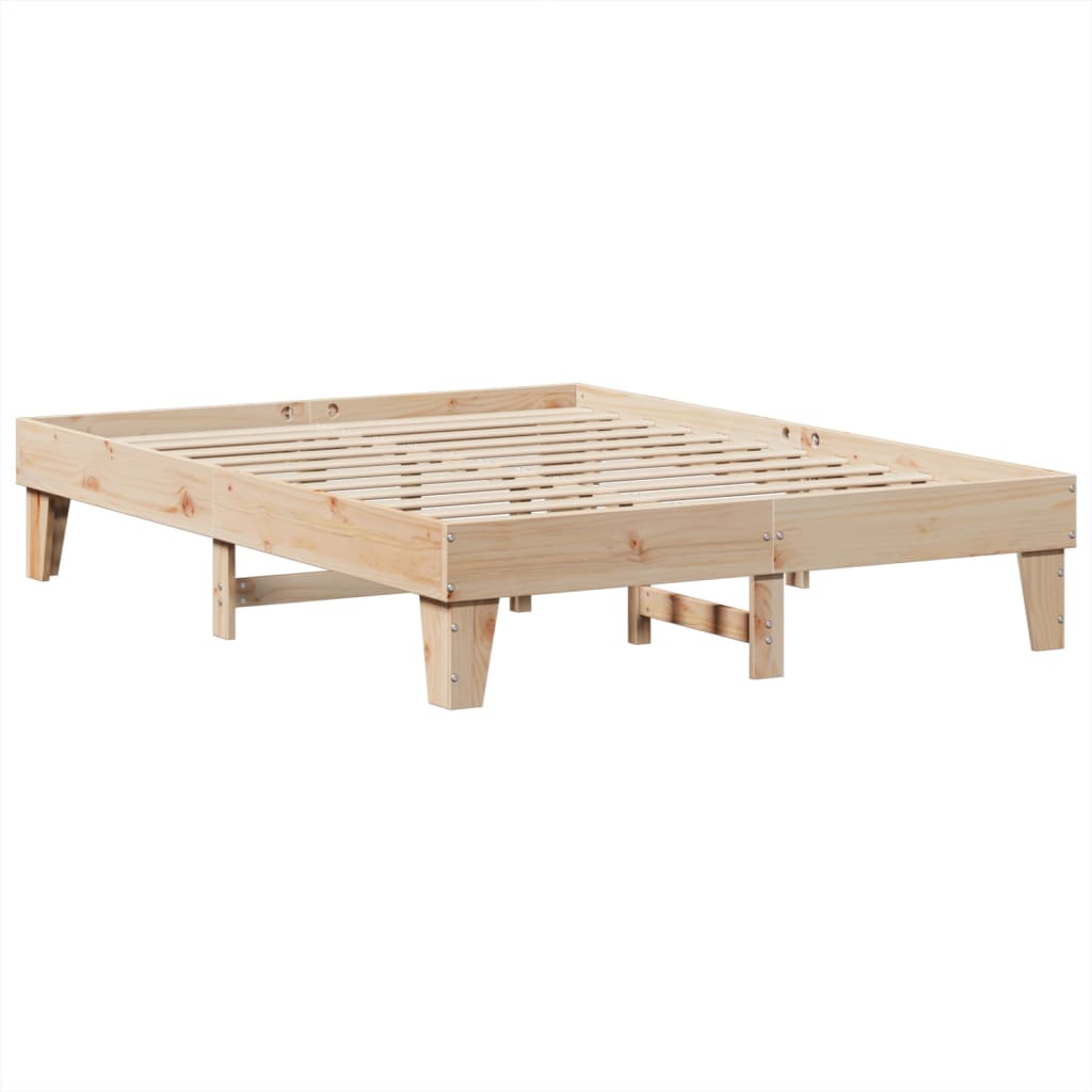Cadre de lit sans matelas 140x200 cm bois massif de pin - XIOS