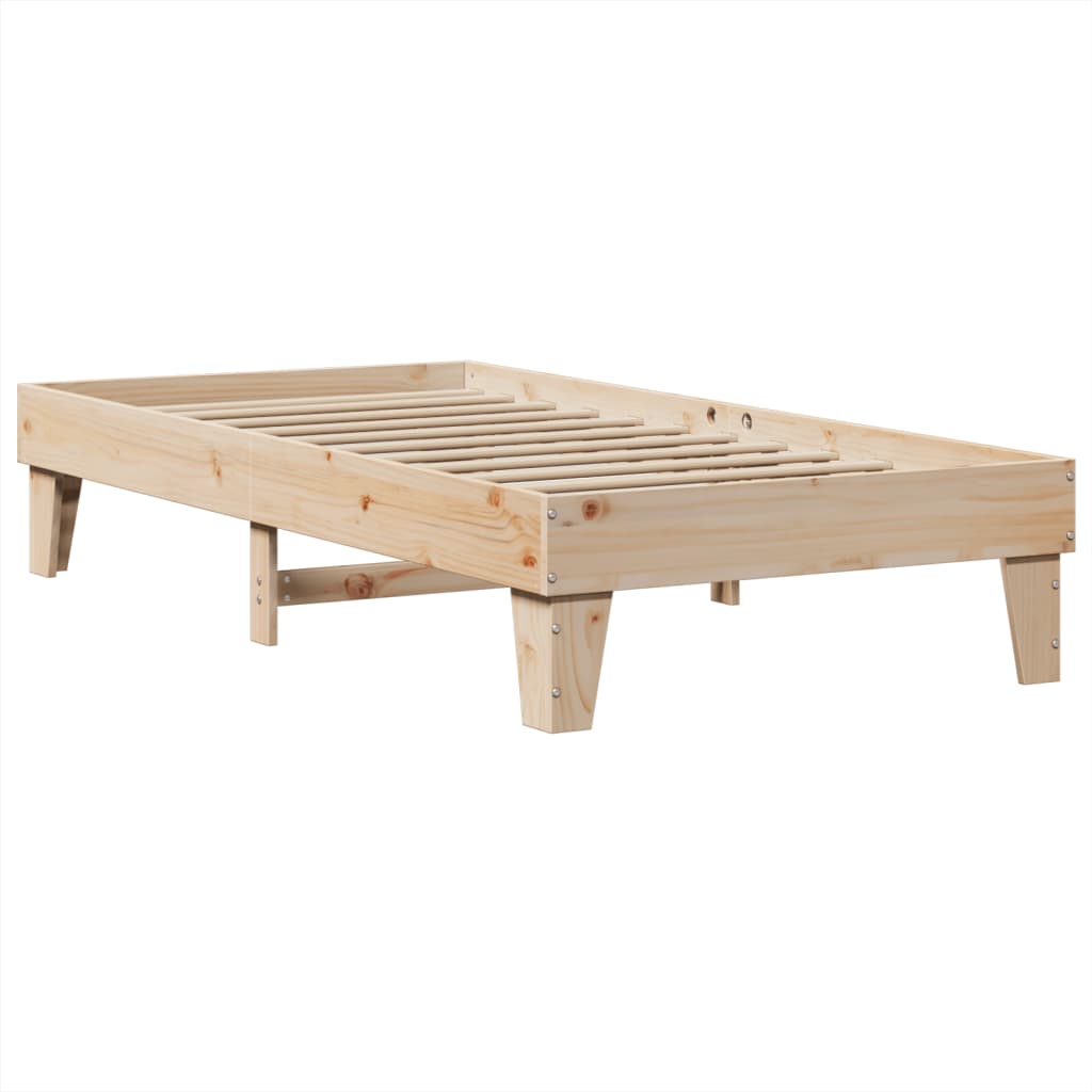 Cadre de lit sans matelas 100x200 cm bois massif de pin - XIOS