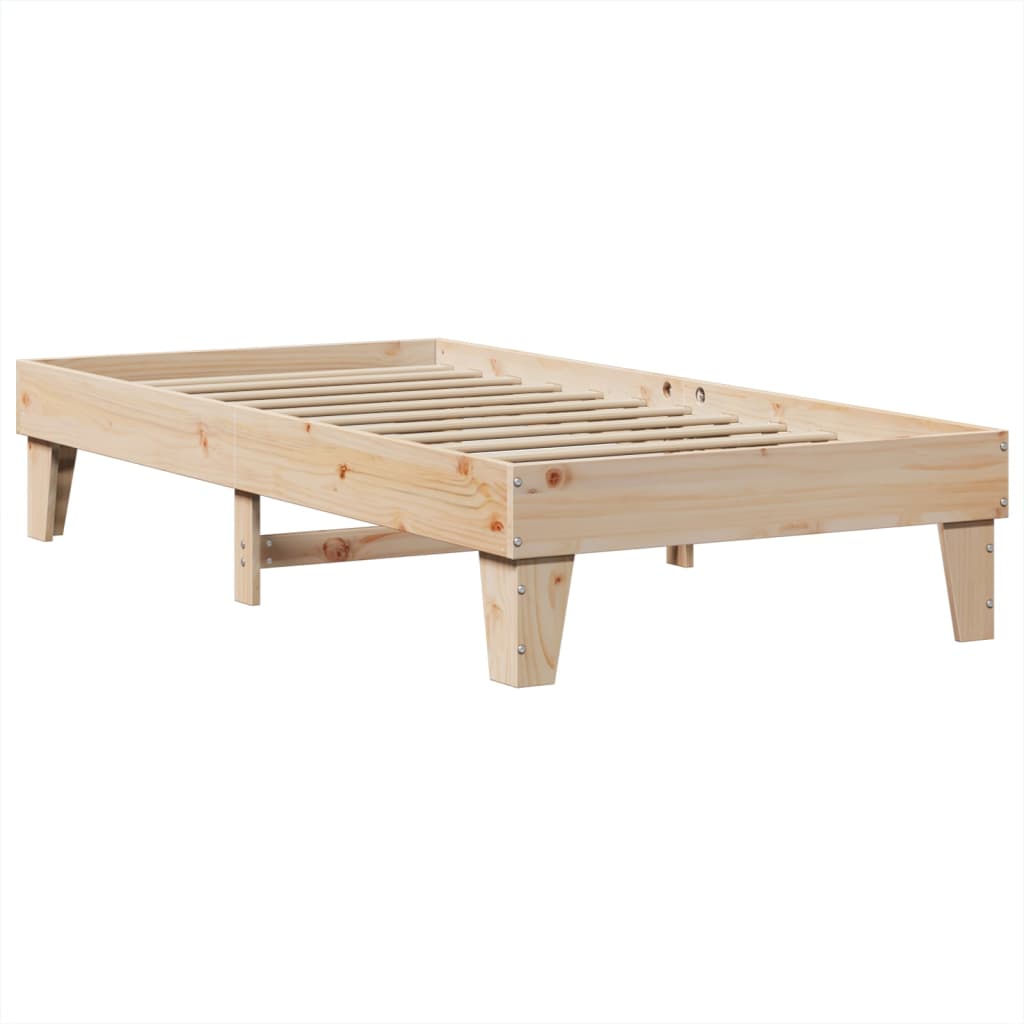 Cadre de lit sans matelas 90x190 cm bois de pin massif - XIOS