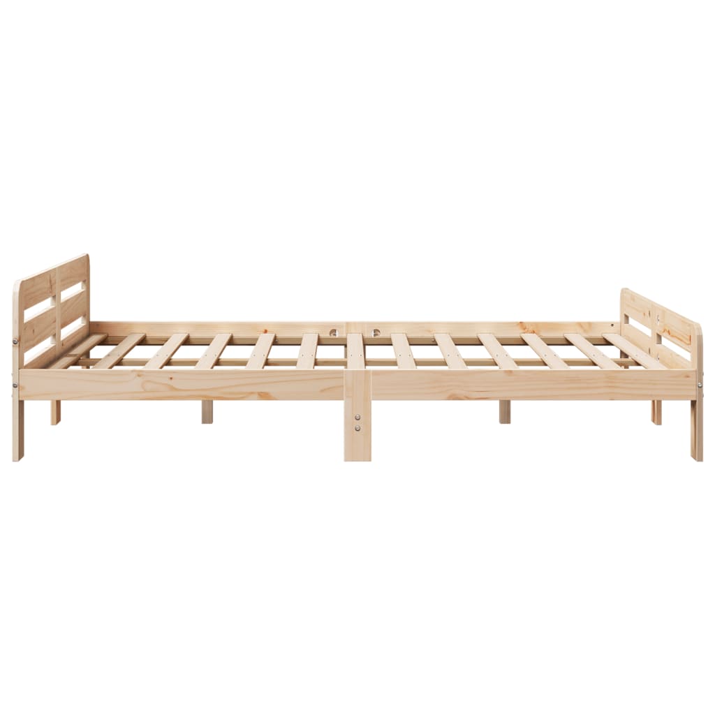 Cadre de lit sans matelas 150x200 cm bois de pin massif - XIOS