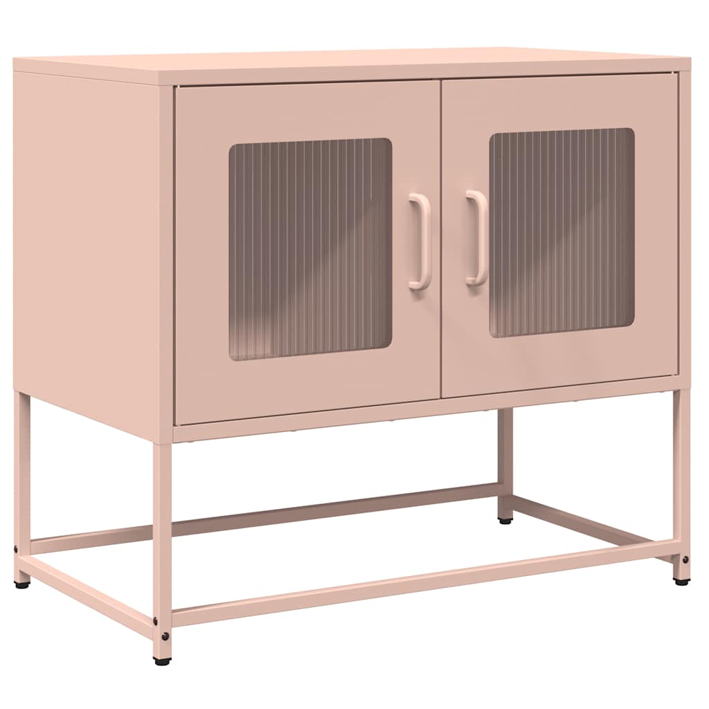 Meuble TV rose 68x39x60,5 cm acier laminé à froid - XIOS