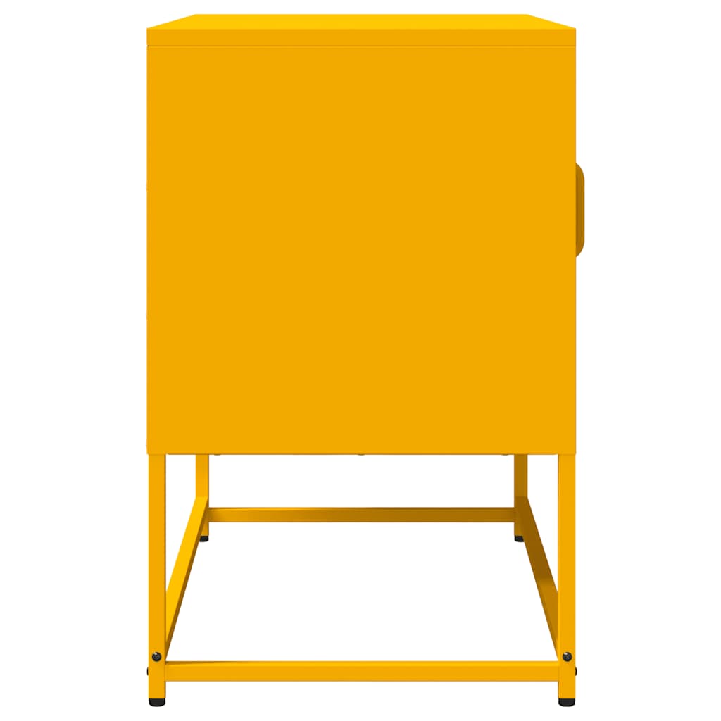Meuble TV jaune moutarde 68x39x60,5 cm acier laminé à froid - XIOS