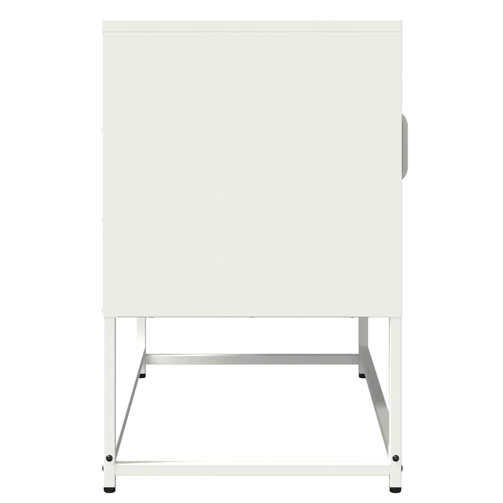 Meuble TV blanc 68x39x60,5 cm acier laminé à froid - XIOS