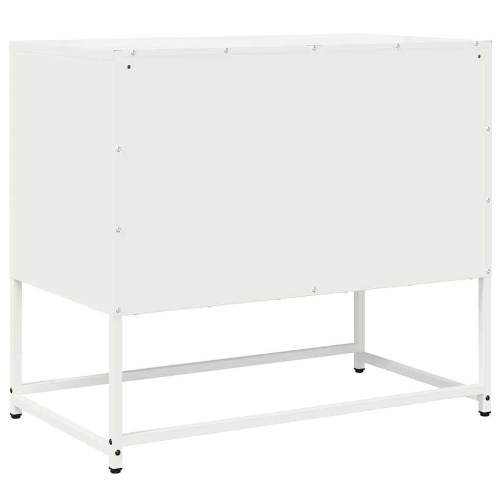 Meuble TV blanc 68x39x60,5 cm acier laminé à froid - XIOS