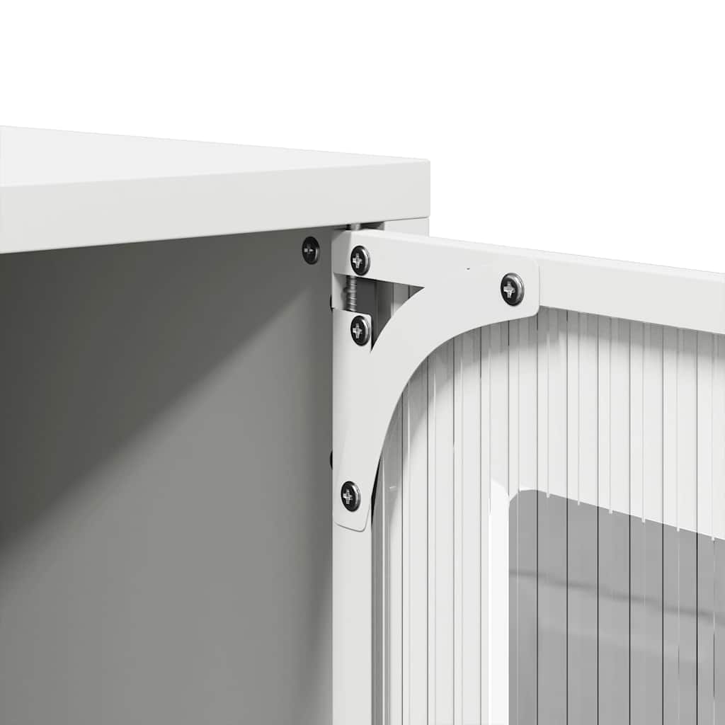Meuble TV blanc 68x39x60,5 cm acier laminé à froid - XIOS
