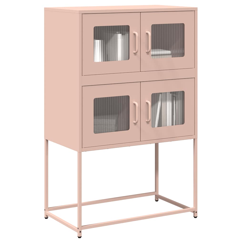 Buffet haut rose 68x39x107 cm acier - XIOS