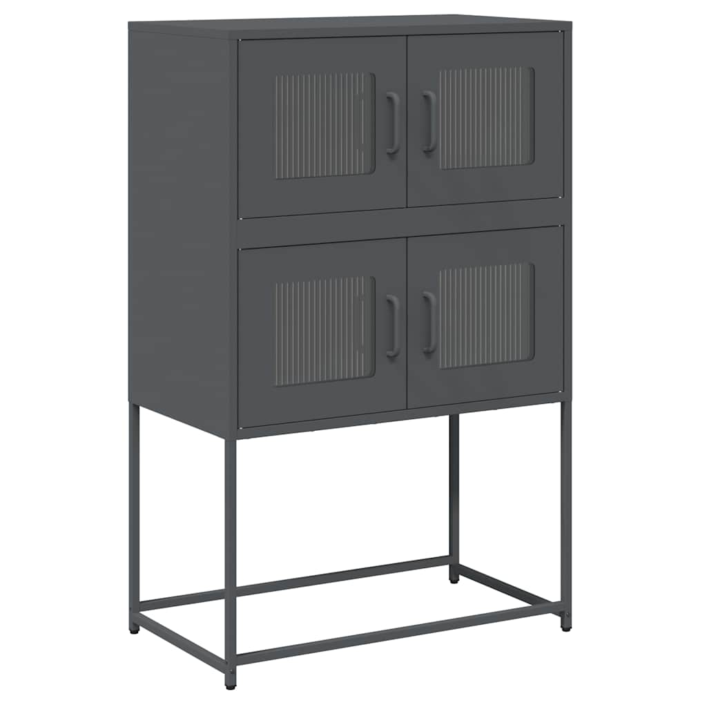 Buffet haut anthracite 68x39x107 cm acier - XIOS