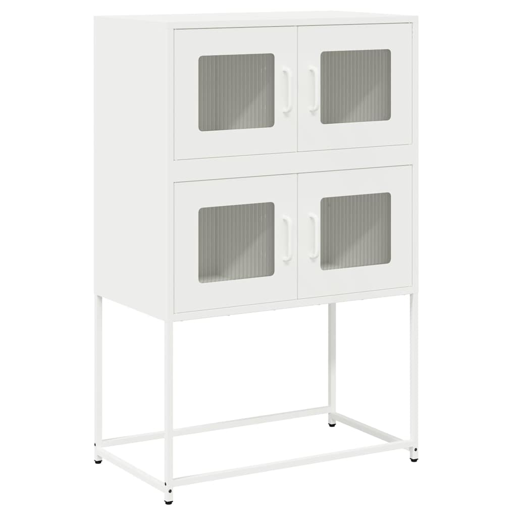 Buffet haut blanc 68x39x107 cm acier - XIOS