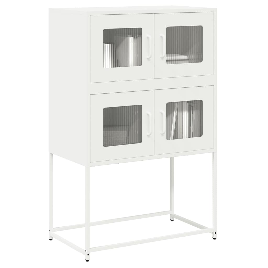 Buffet haut blanc 68x39x107 cm acier - XIOS