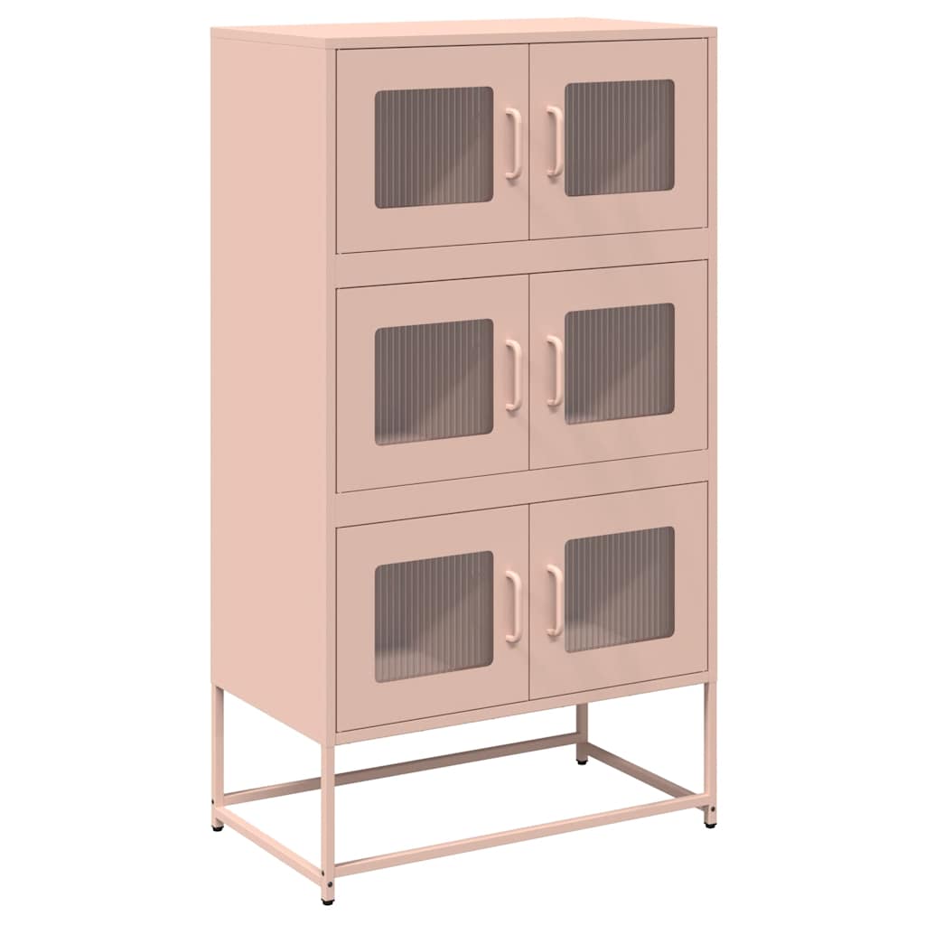Buffet haut rose 68x39x123 cm acier - XIOS