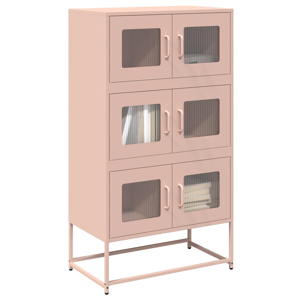 Buffet haut rose 68x39x123 cm acier - XIOS