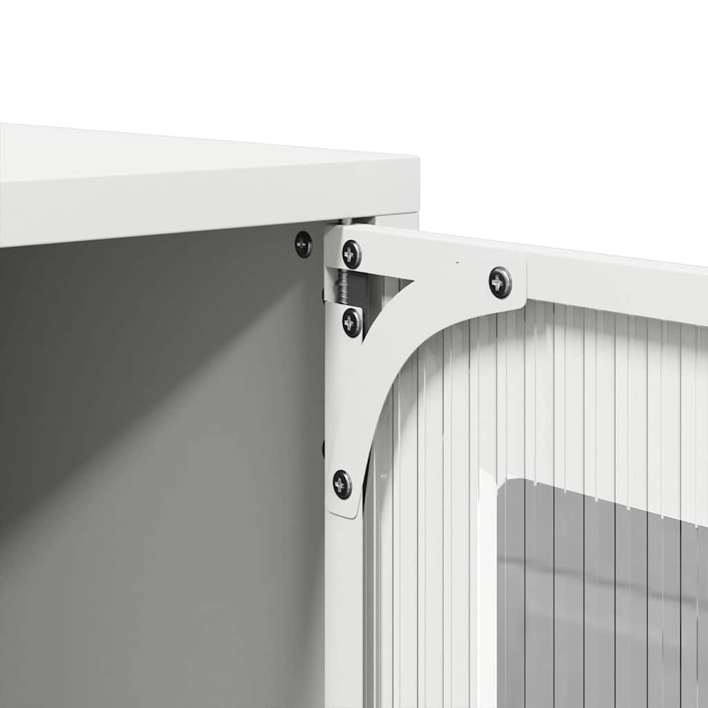 Buffet haut blanc 68x39x123 cm acier - XIOS