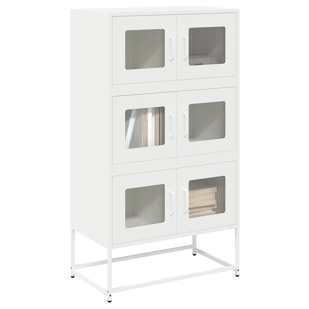 Buffet haut blanc 68x39x123 cm acier - XIOS