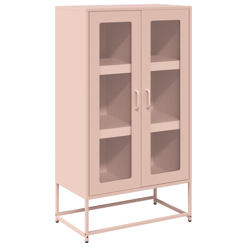 Buffet haut rose 68x39x123 cm acier - XIOS