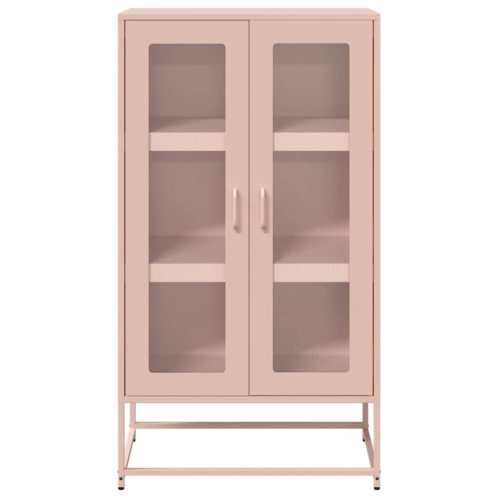 Buffet haut rose 68x39x123 cm acier - XIOS