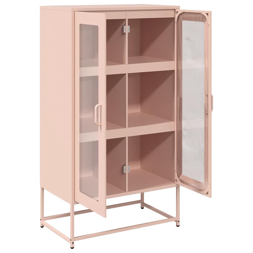 Buffet haut rose 68x39x123 cm acier - XIOS