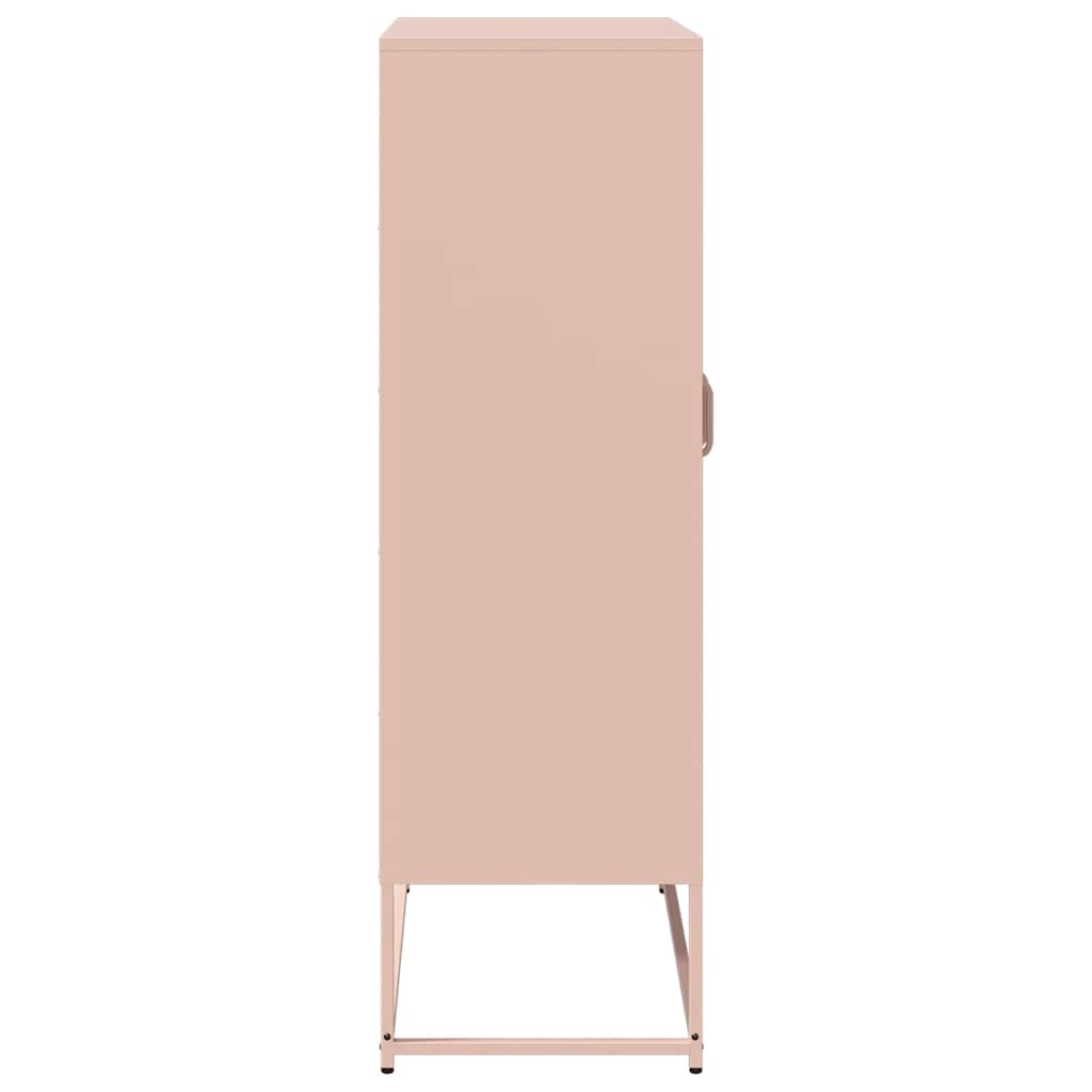 Buffet haut rose 68x39x123 cm acier - XIOS