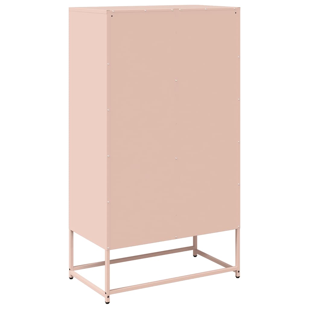 Buffet haut rose 68x39x123 cm acier - XIOS