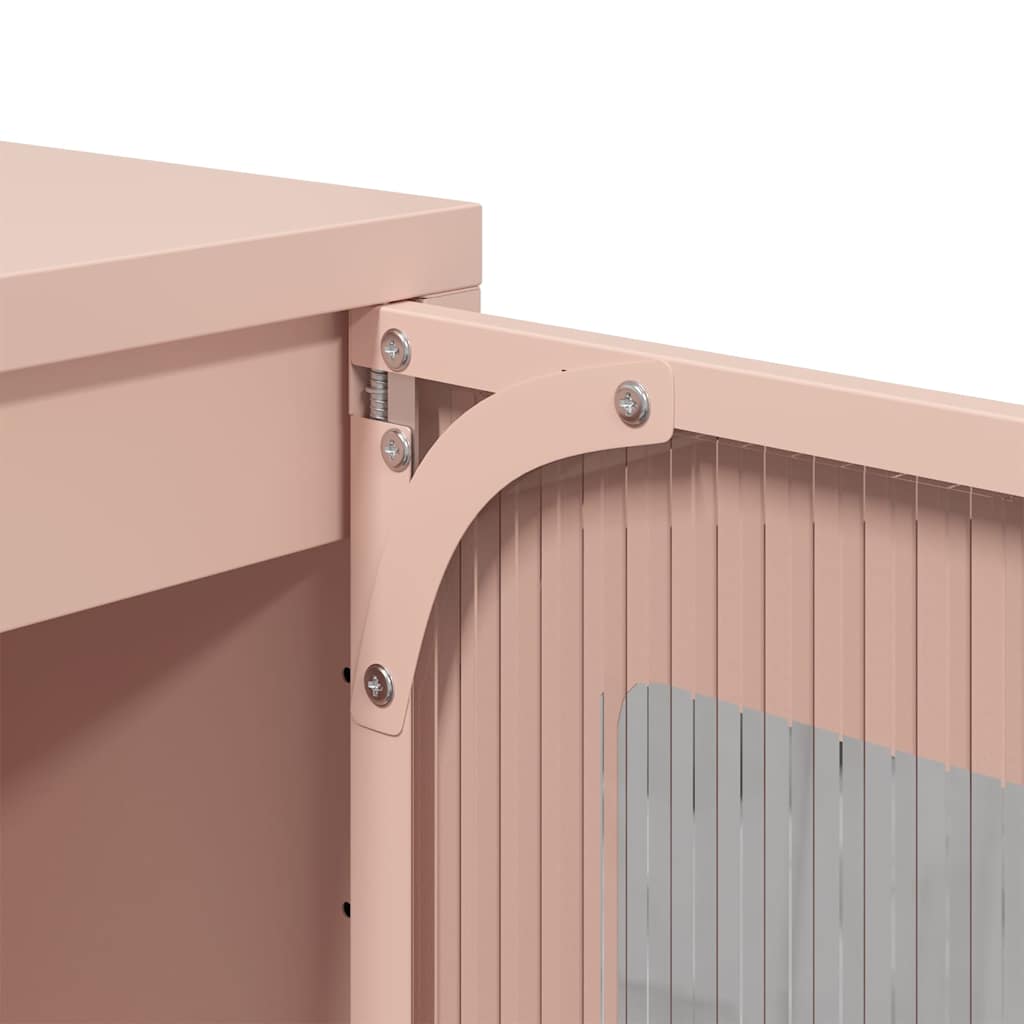 Buffet haut rose 68x39x123 cm acier - XIOS