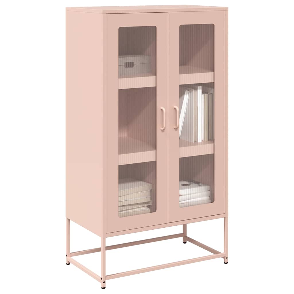 Buffet haut rose 68x39x123 cm acier - XIOS