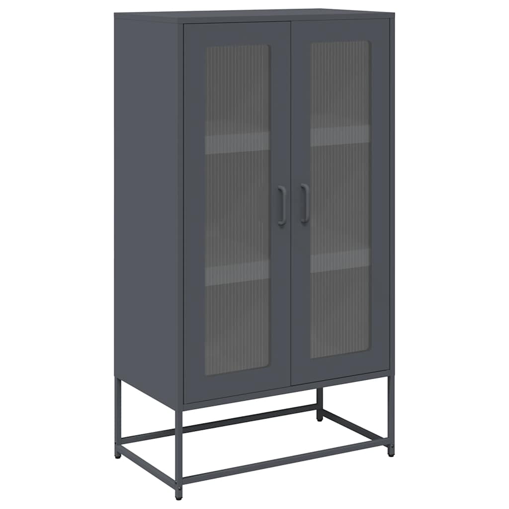 Buffet haut anthracite 68x39x123 cm acier - XIOS