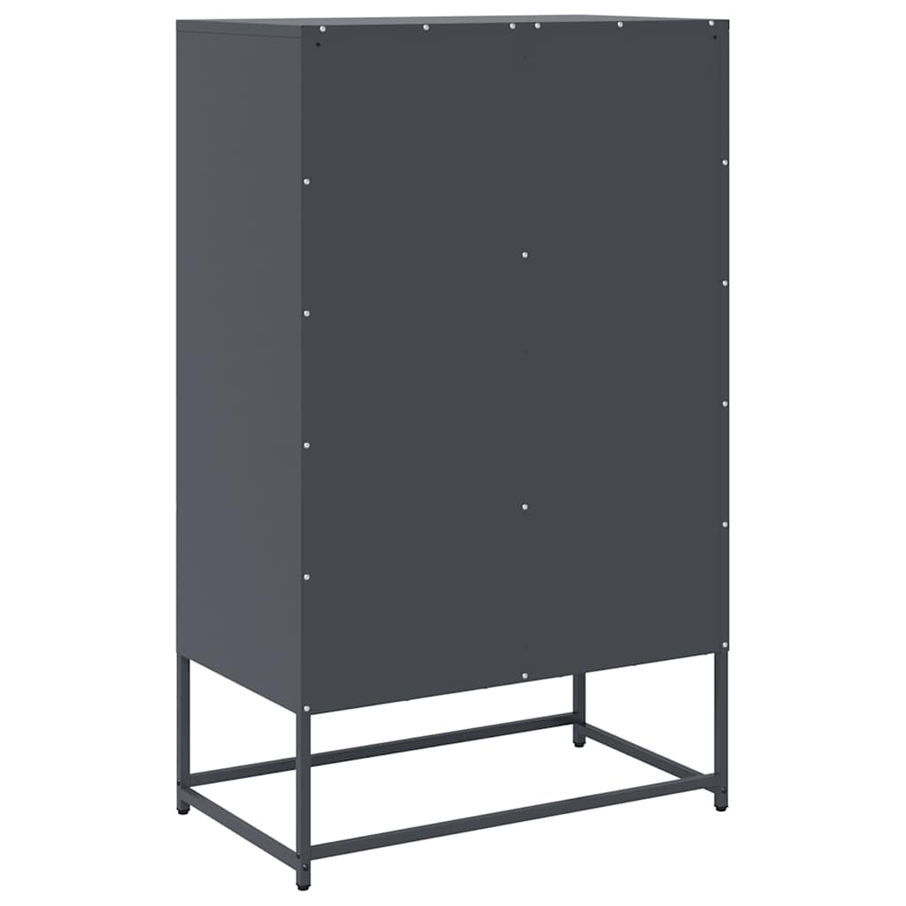 Buffet haut anthracite 68x39x111,5 cm acier