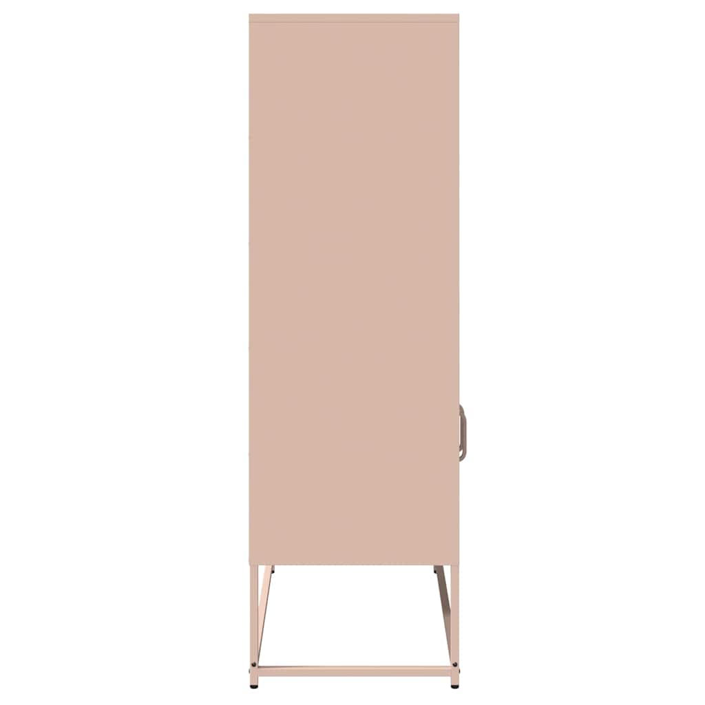 Buffet haut rose 68x39x123 cm acier - XIOS