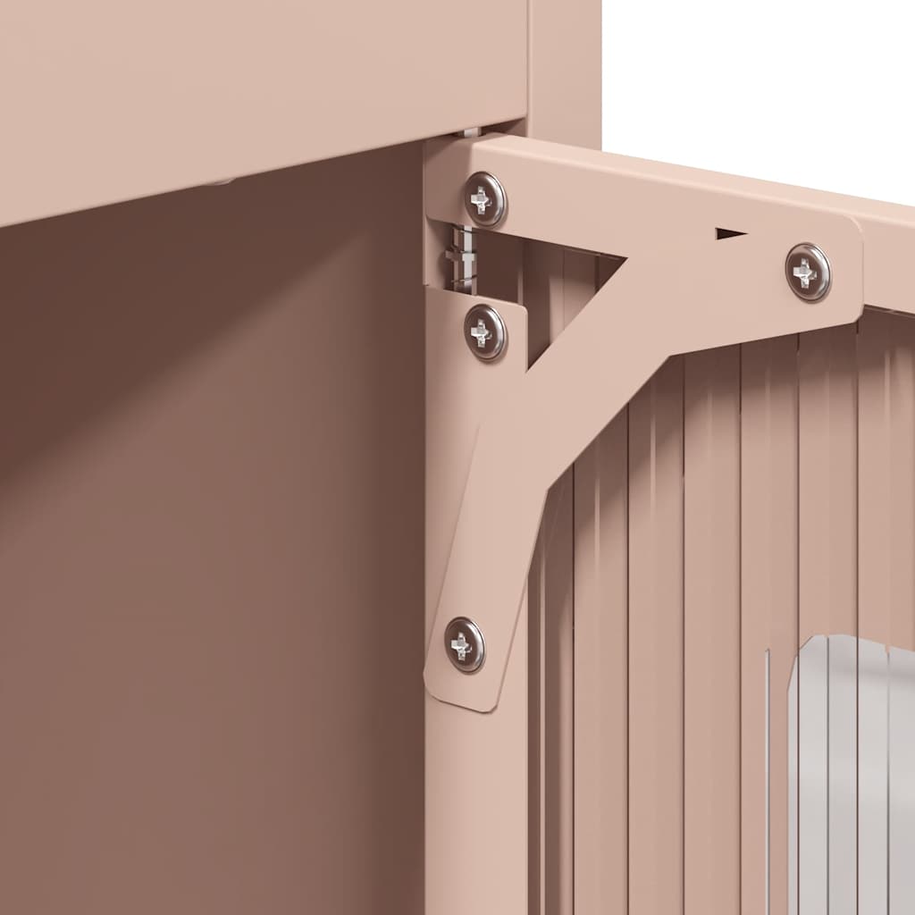 Buffet haut rose 68x39x123 cm acier - XIOS