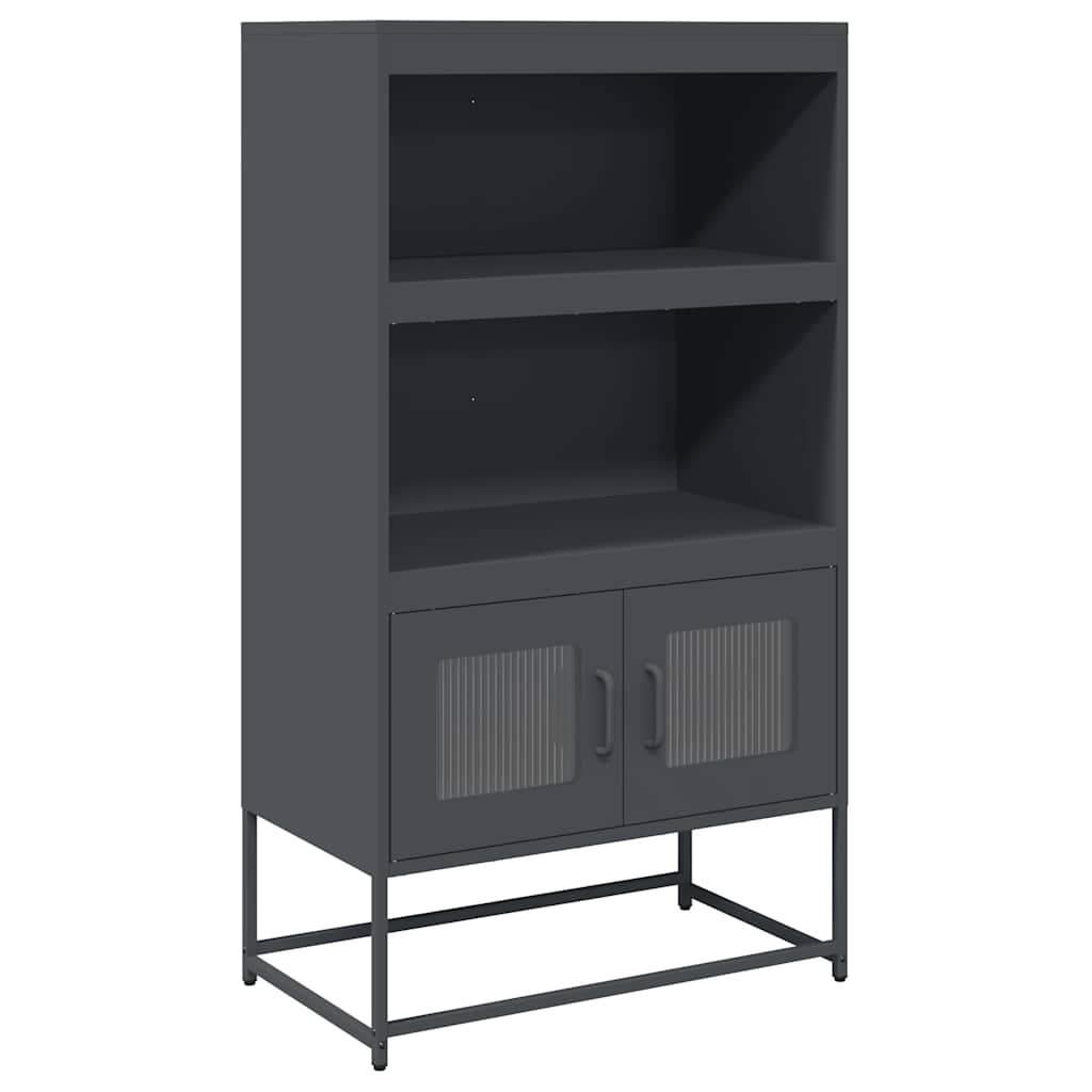 Buffet haut anthracite 68x39x123 cm acier - XIOS