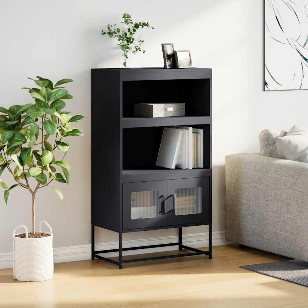 Buffet haut anthracite 68x39x123 cm acier - XIOS