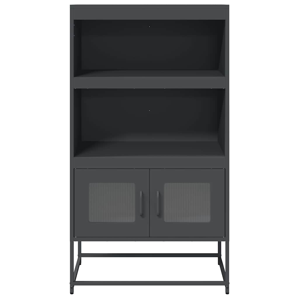 Buffet haut anthracite 68x39x123 cm acier - XIOS