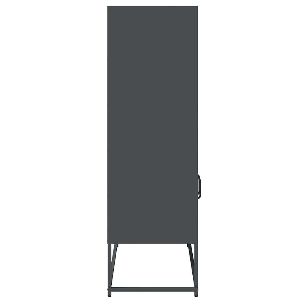 Buffet haut anthracite 68x39x123 cm acier - XIOS