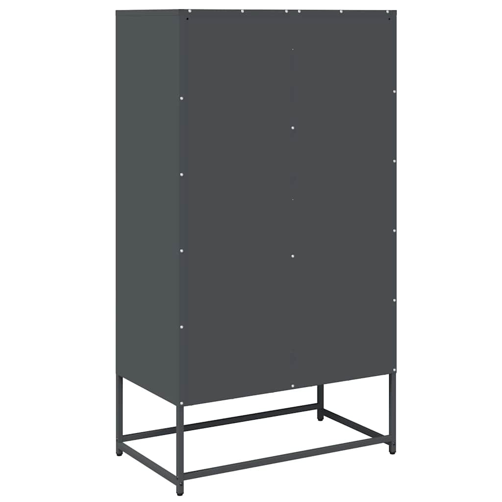 Buffet haut anthracite 68x39x123 cm acier - XIOS