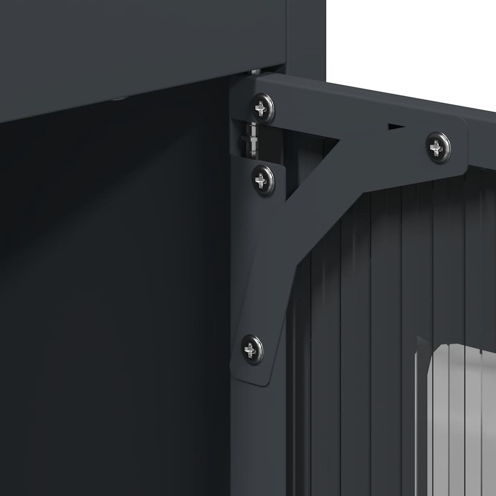 Buffet haut anthracite 68x39x123 cm acier - XIOS