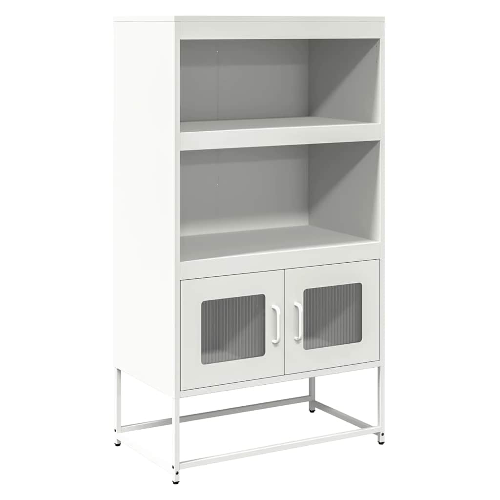 Buffet haut blanc 68x39x123 cm acier - XIOS