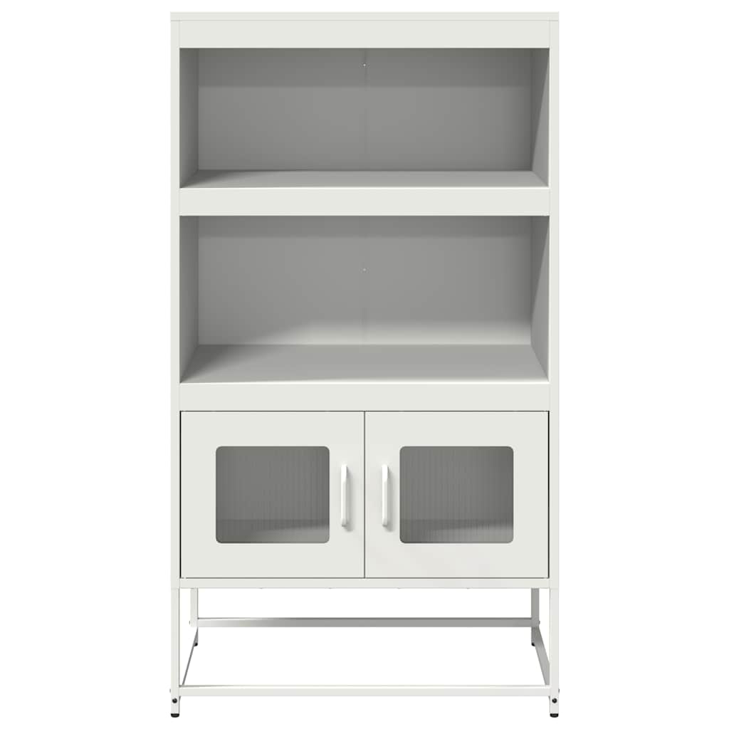 Buffet haut blanc 68x39x123 cm acier - XIOS