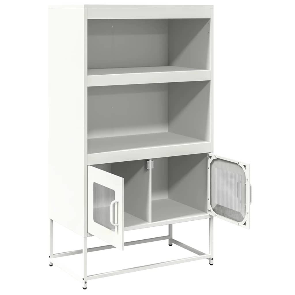 Buffet haut blanc 68x39x123 cm acier - XIOS