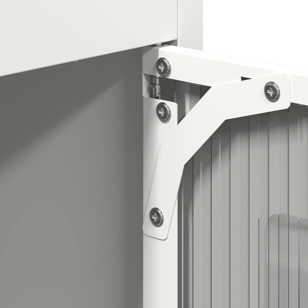 Buffet haut blanc 68x39x123 cm acier - XIOS