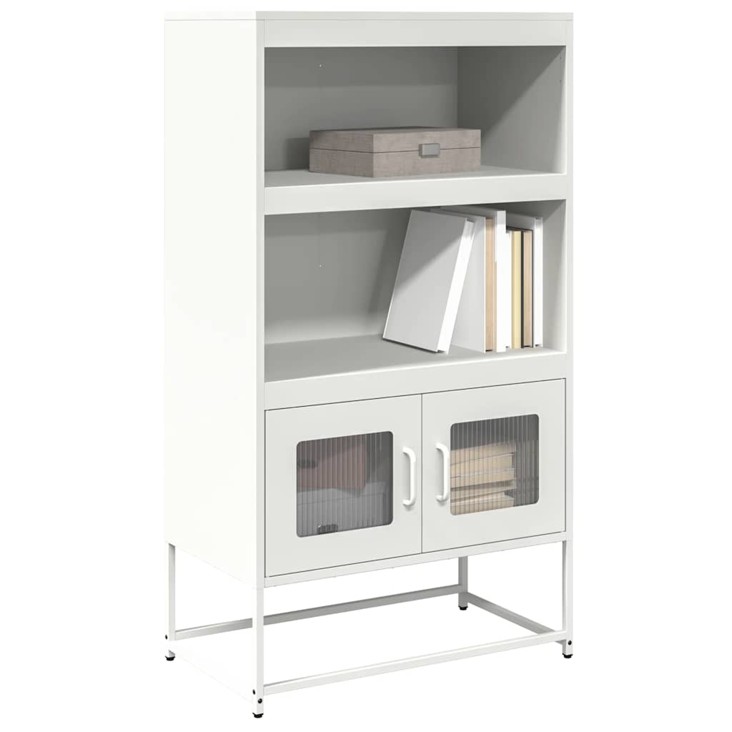Buffet haut blanc 68x39x123 cm acier - XIOS