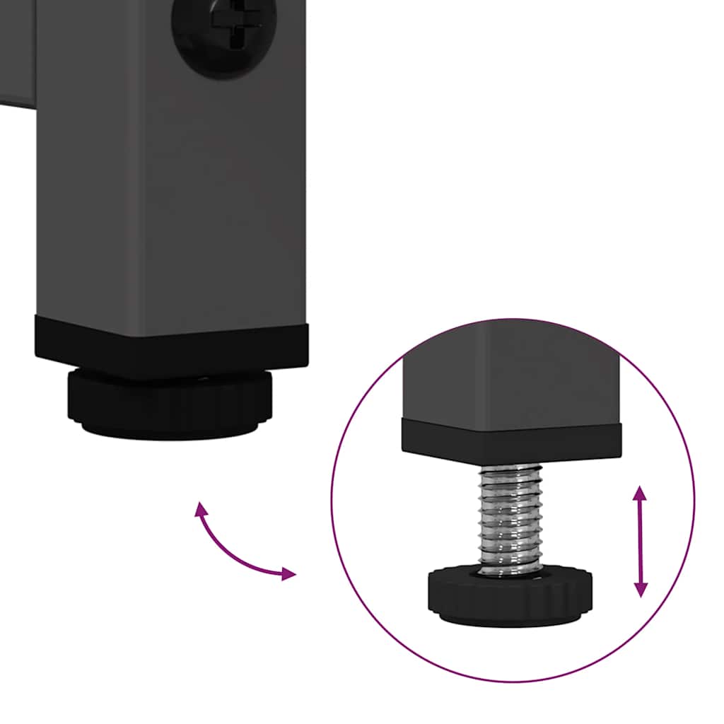 Buffet haut noir 68x39x107 cm acier - XIOS