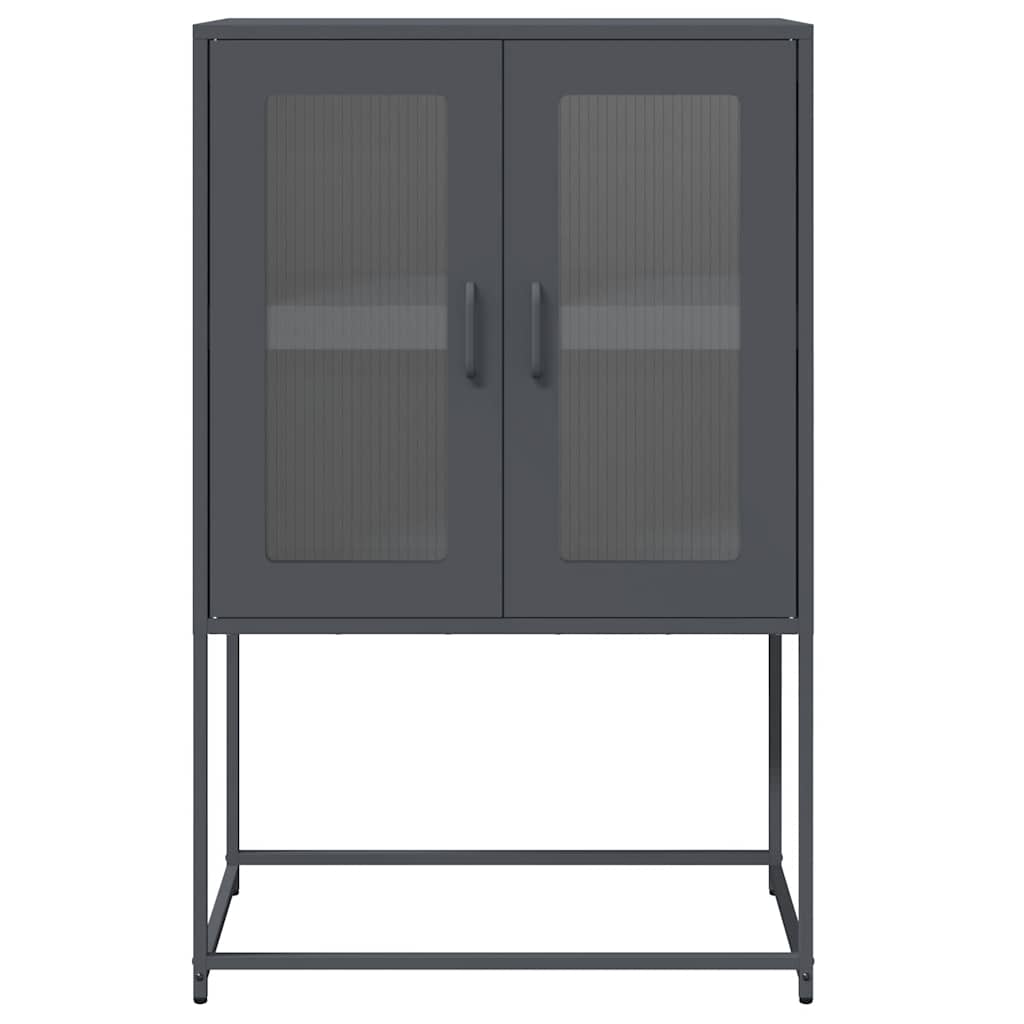 Buffet haut anthracite 68x39x107 cm acier - XIOS