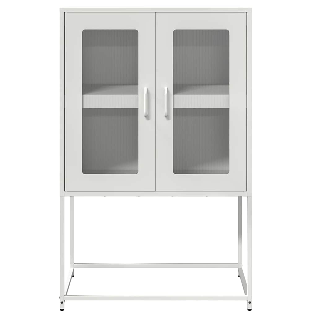 Buffet haut blanc 68x39x107 cm acier - XIOS