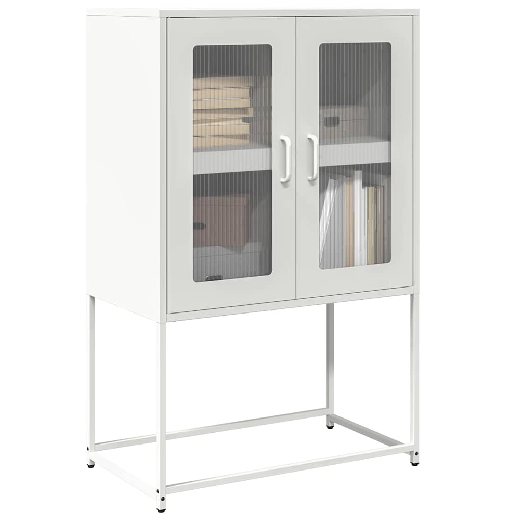 Buffet haut blanc 68x39x107 cm acier - XIOS