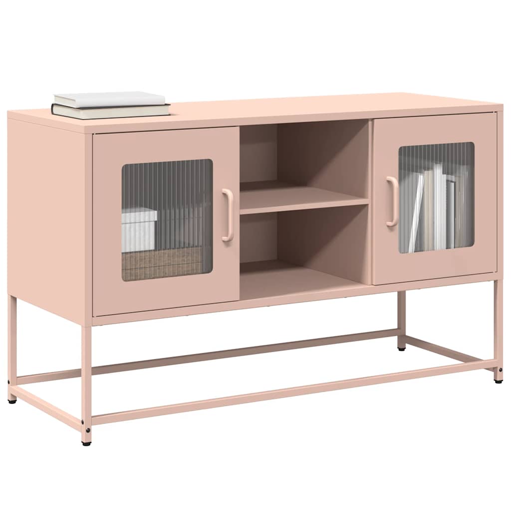 Meuble TV rose 100,5x39x60,5 cm acier - XIOS